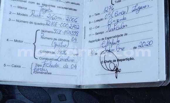 Comprar Usado Toyota Rush Azul Carro em Maputo em Maputo Comprar Usado Toyota Rush Azul Carro em Maputo em Maputo