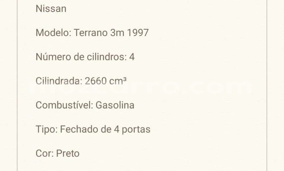 Comprar Usado Nissan Terrano Regulus Preto Carro em Maputo em Maputo Comprar Usado Nissan Terrano Regulus Preto Carro em Maputo em Maputo