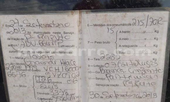 Comprar Usado Toyota Hiace Branco Carro em Boane em Maputo Comprar Usado Toyota Hiace Branco Carro em Boane em Maputo